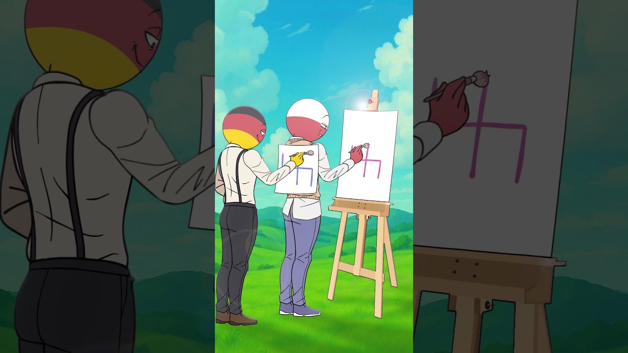 DRAWING ON THE BACK  🎨 #countryhumans