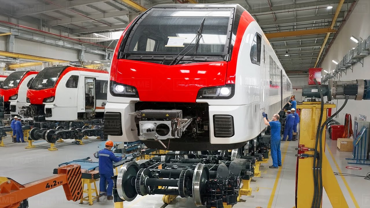 Inside Massive Factory Producing Modern Trains - Production Line