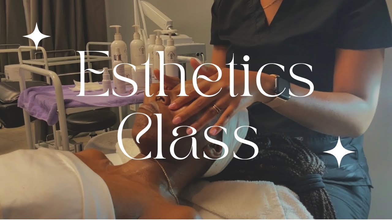 Sit w/ me in Esthetics Class | Facial Demo | Esthetician School Vlog
