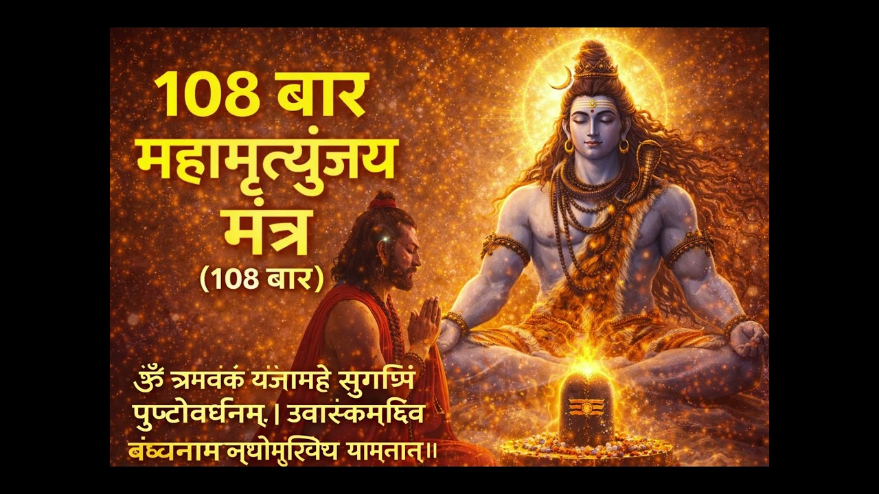 महामृत्युंजय मंत्र 108 बार। Mahamrityunjay Mantra 108 times I Full Video Song- MONDAY SPECIAL MANTRA