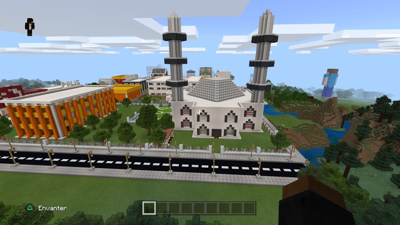 Minecraft şehir  yapma  Cami yapımı