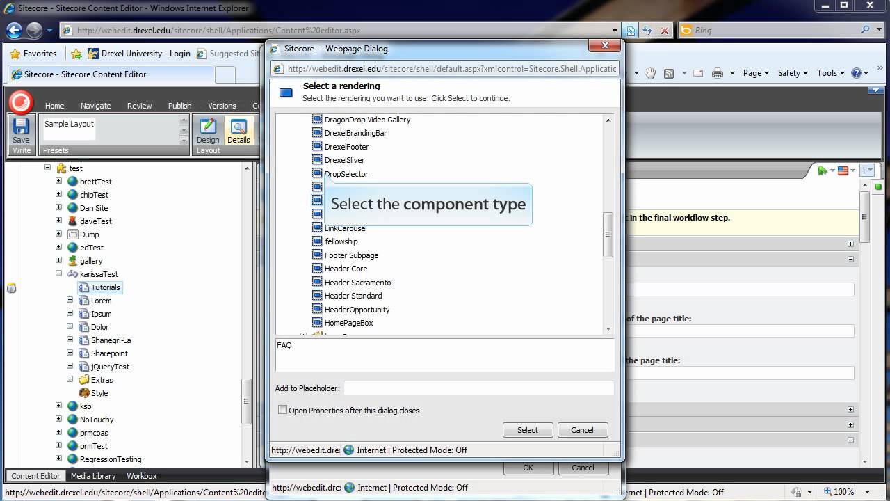 Adding Components to a Page in Sitecore