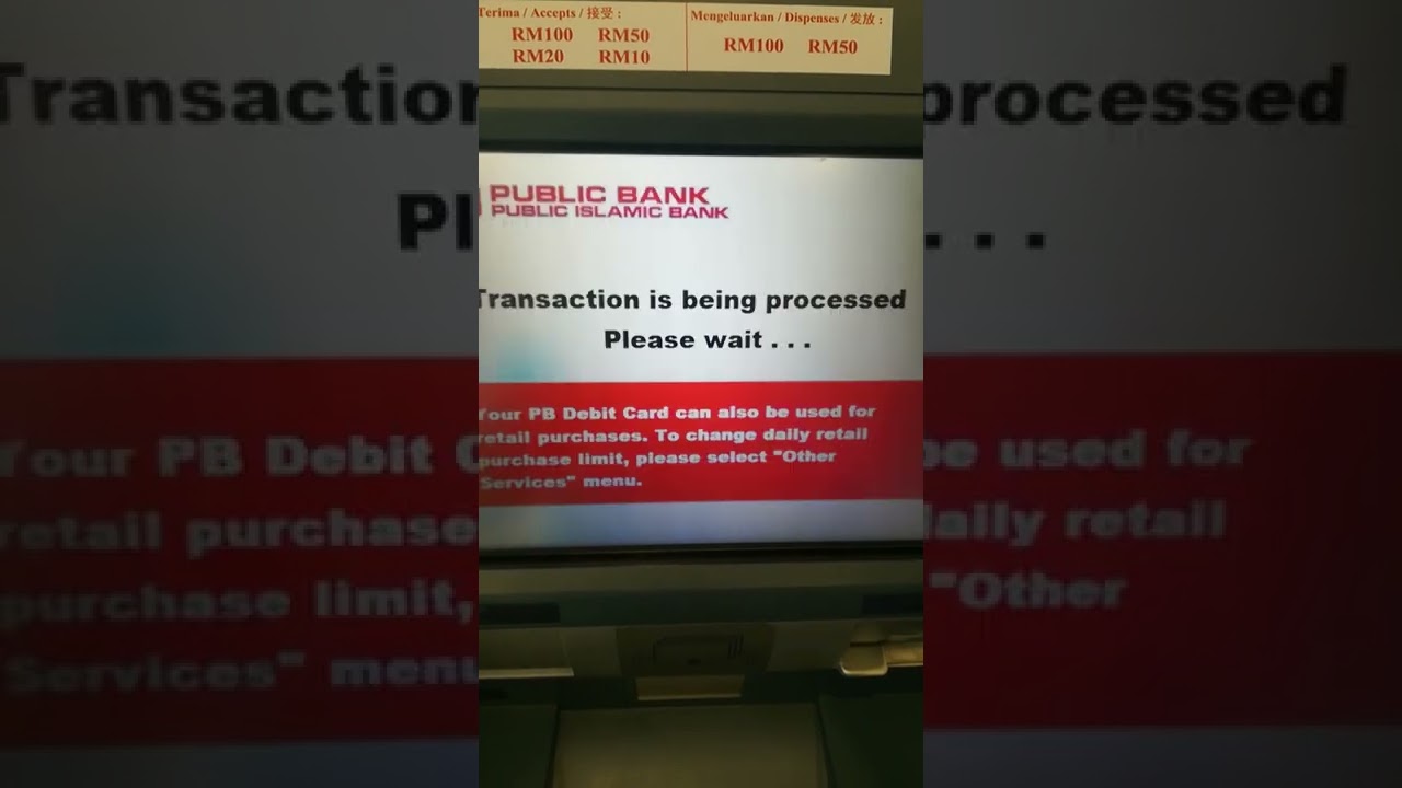No money in the ATM machine #atm #machine #money #bank #public #publicbank #wang #shorts #live