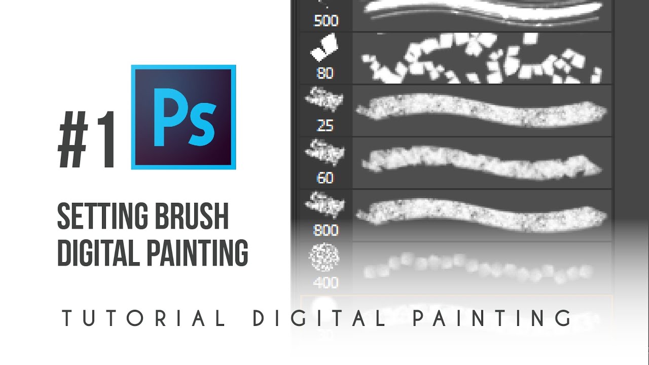 DIGITAL PAINTING TUTORIAL 1 : SETTING BRUSH DI PHOTOSHOP SUPAYA BERTEKSTUR, DOWNLOAD BRUSH