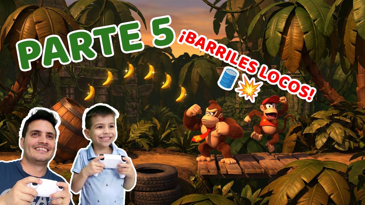 👉 🦍 Juego Donkey Kong Country 🍌 | Parte 5 - ¡Dani y Papi en la Jungla Peligrosa! 🌴🤣