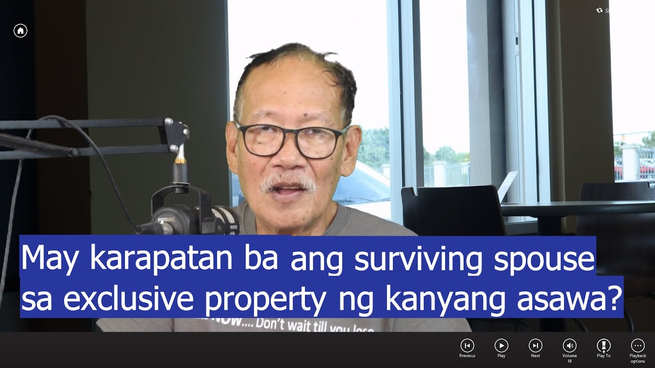 May karapatan ba ang balo o nabubuhay na asawa sa sariling ari-arian ng kanyang namatay na asawa?