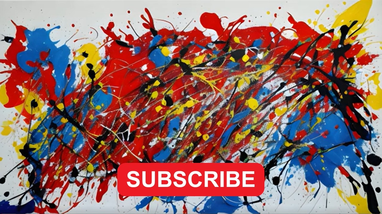 Jackson Pollock Style Art TV Screensaver – TV Wallpaper – 1 Hour – No Music, No Sound