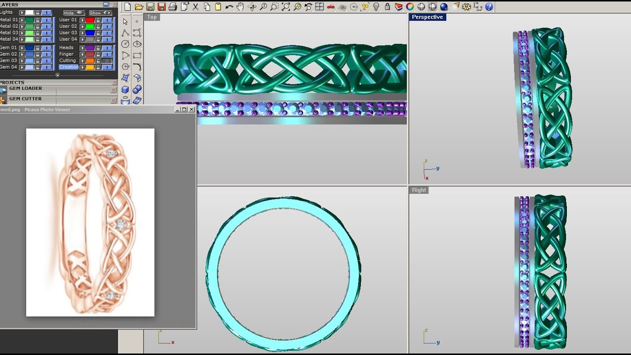How to make Celtic ring pattern in matrix and rhino