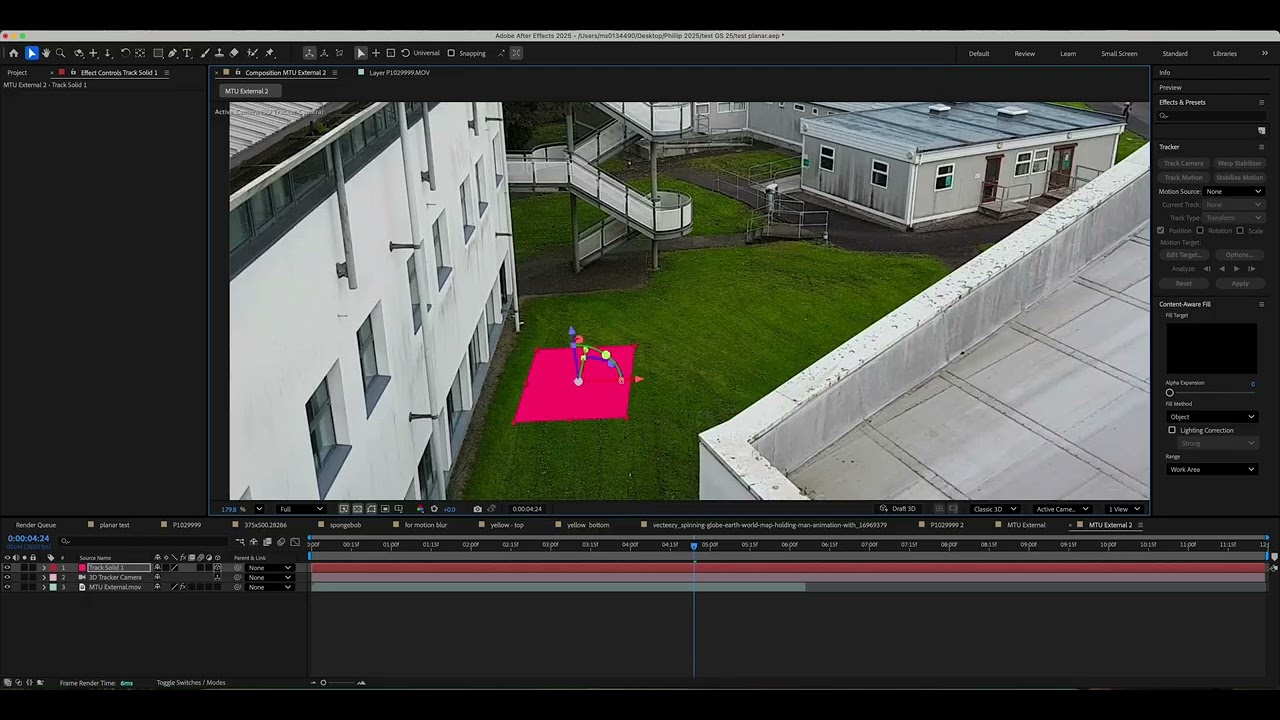 Swapping in graphics in a camera track