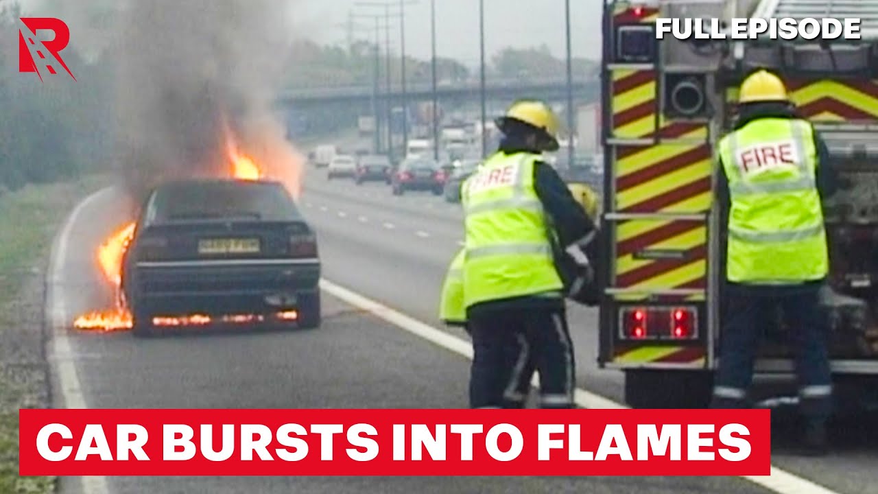 Emergency Services Respond To Car On Fire! | Motorway | Full Episode