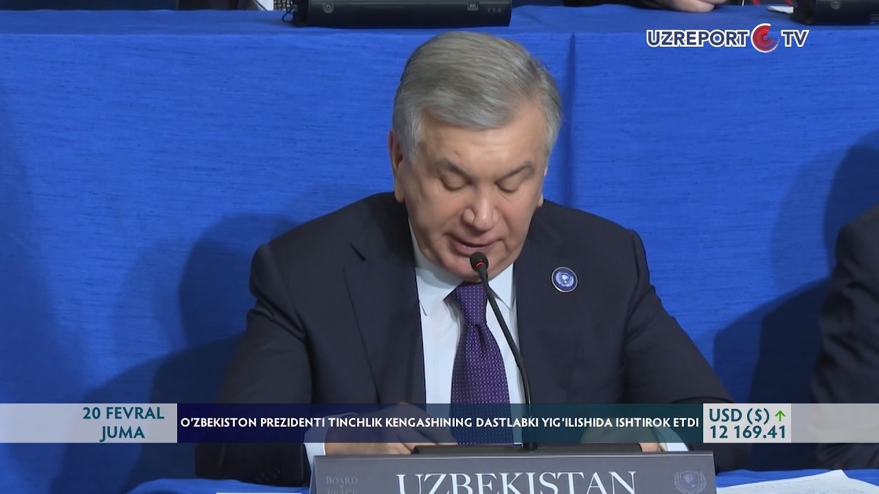 O‘zbekiston Prezidenti Tinchlik Kengashining dastlabki yig‘ilishida ishtirok etdi