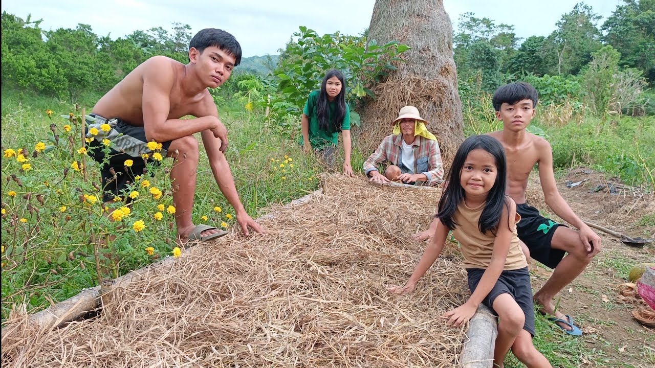 Coconut Milk Cooking & Garlic Planting:A productive Family Day in the Province