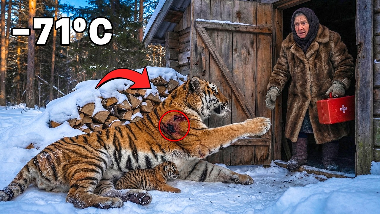 An Elderly Woman Rescues a Freezing Tiger and Her Cub in Siberia — A Heart Touching Story