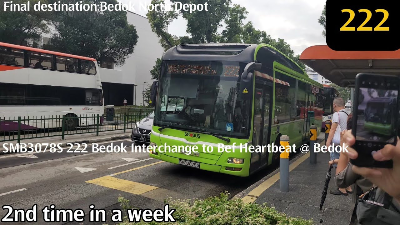 [SBST](2nd time doing 222;common cameo) SMB3078S 222 Bedok Interchange to Bef Heatbeat @ Bedok