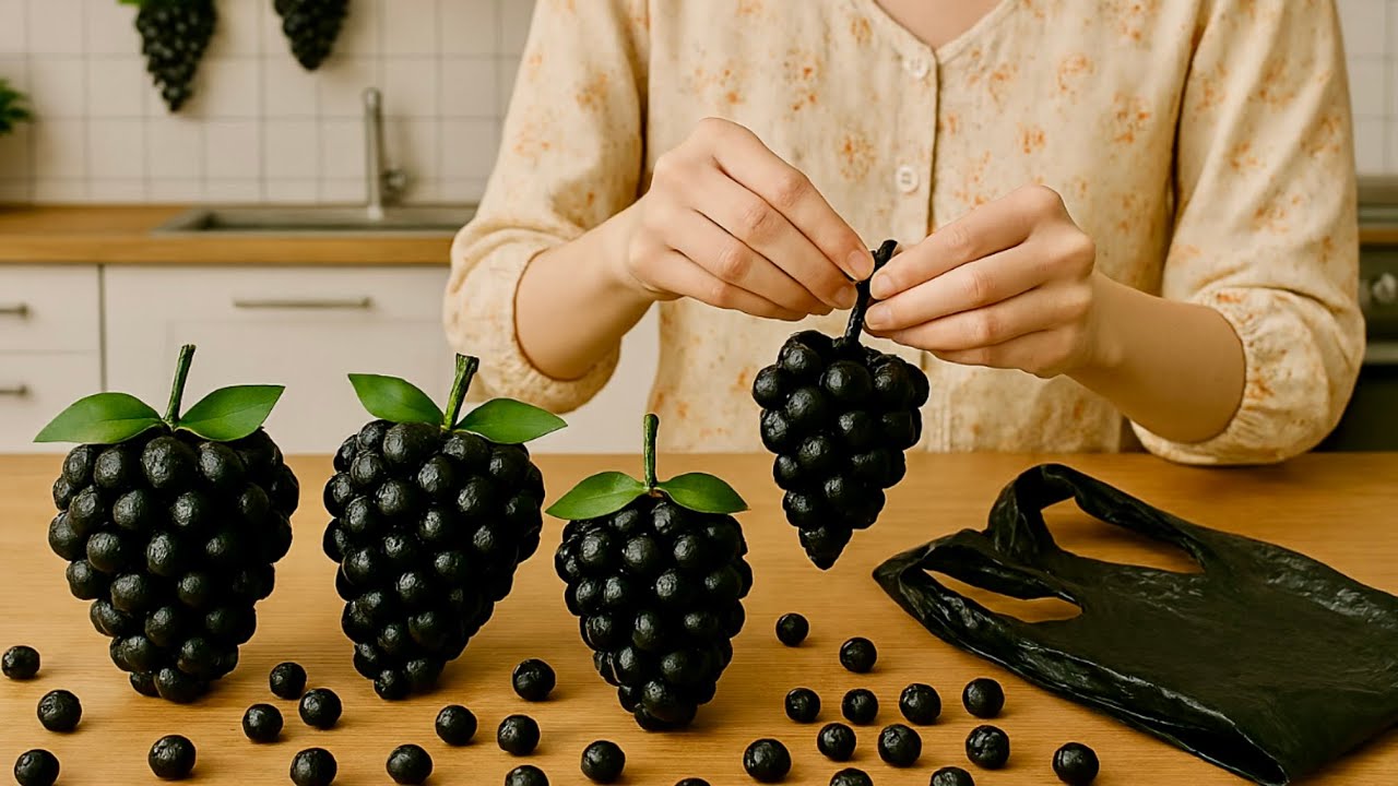 Turn Plastic Bags into Realistic Grapes 🍇  Easy DIY Home Decor