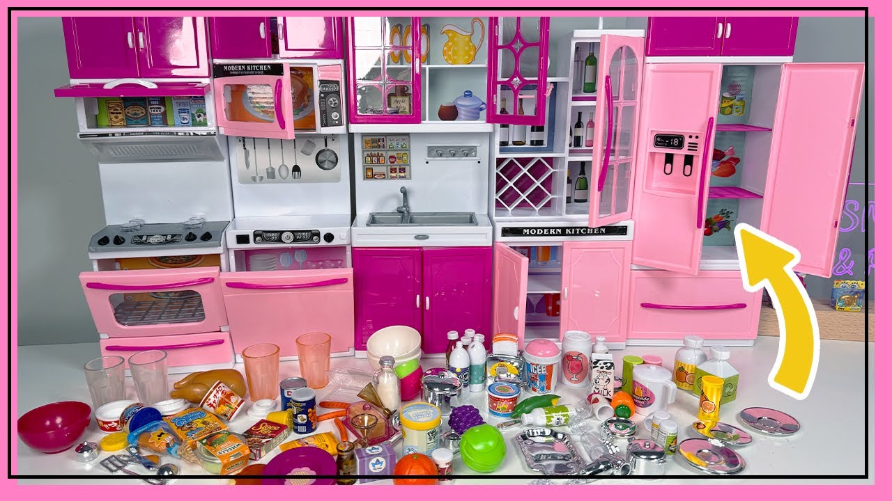 ASMR Organizing my new Barbie Kitchen Set 🍳🥄 | Unboxing | No talking 💖