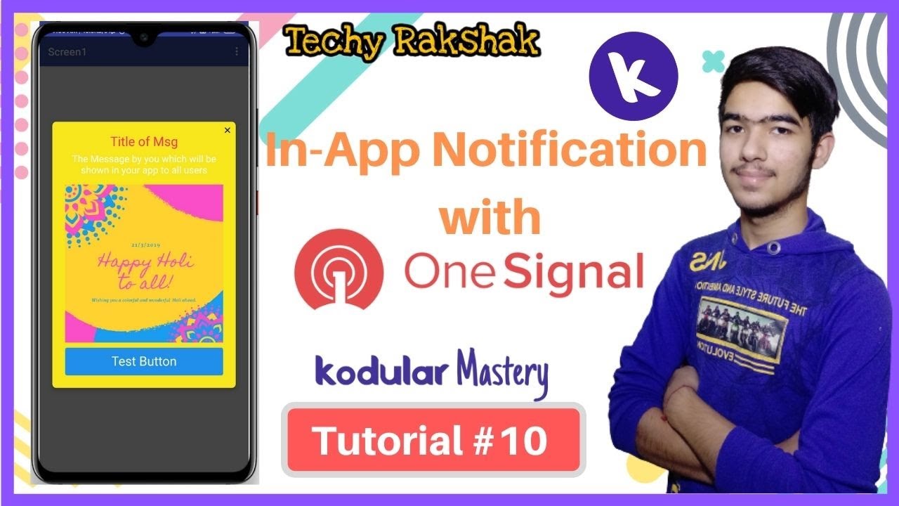 #10 How To Send High Quality in App Notification to users with Onesignal in Kodular App  Tutorial#10
