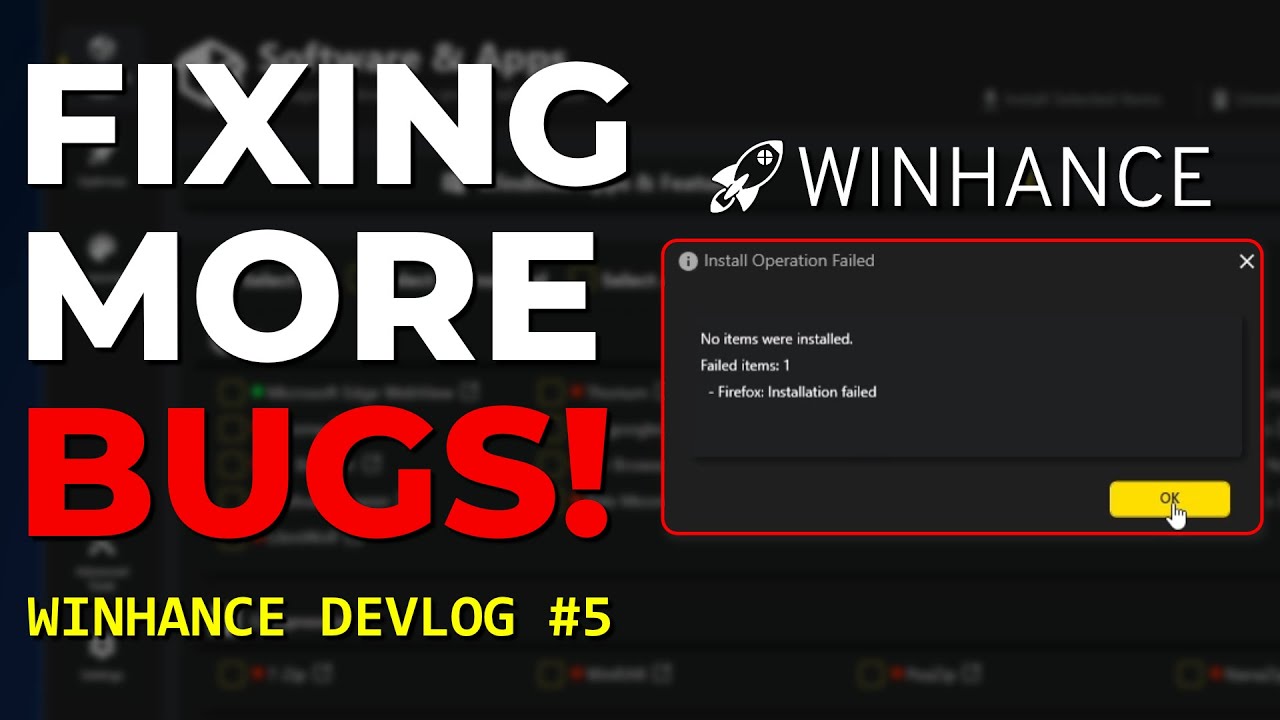 Fixing AppInstaller, WIMUtil ISO Extraction & Windows Update Policy Bugs | Winhance Devlog #5
