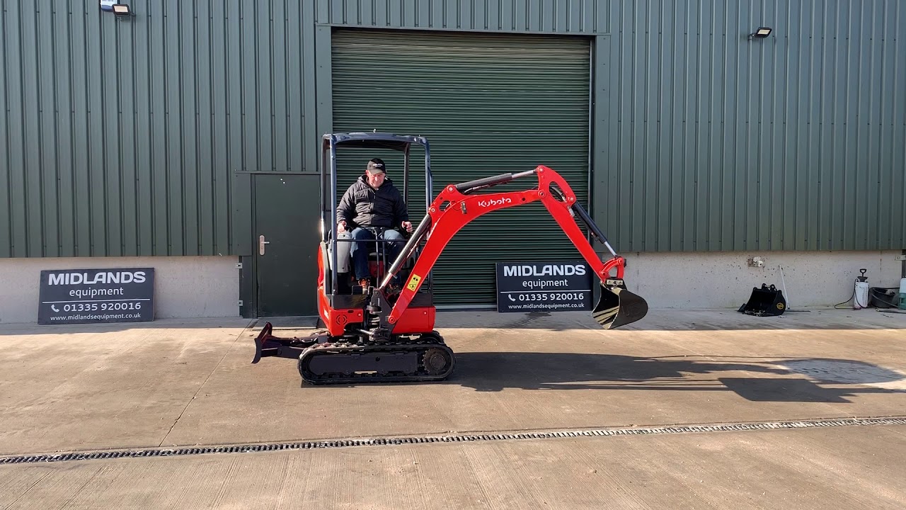Kubota KX015-4 1.5 ton Mini Digger 2013 Midlands Equipment Demo Video