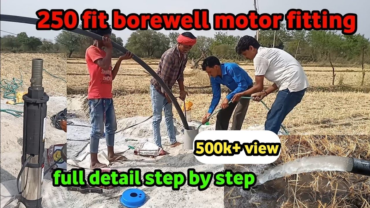 Borewell Motor Fitting | 2hp submersible water pump installation by Pump Advisor