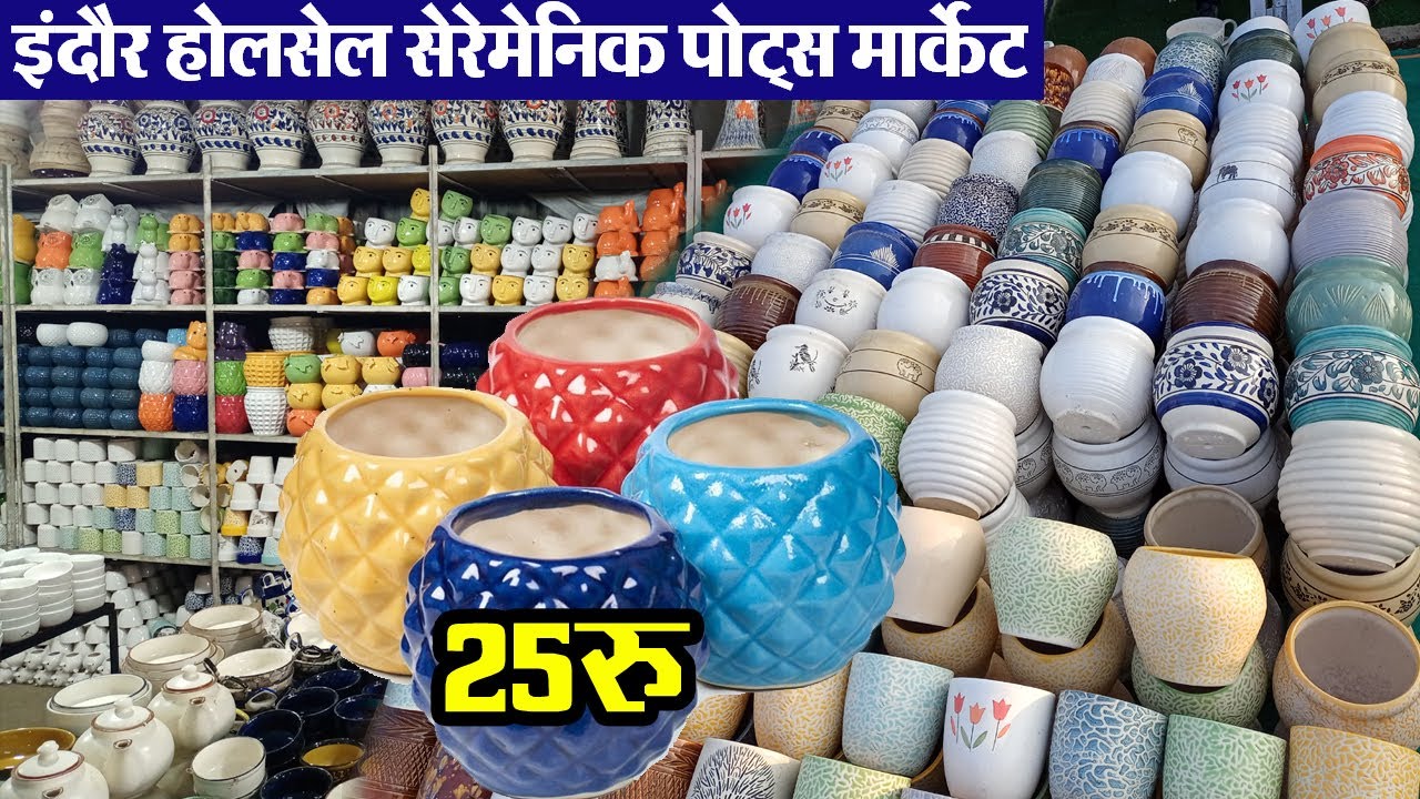 Ceramic Pots Manufacturing || kitchen items wholesale | ceramic pots for plants | Indore wholesale