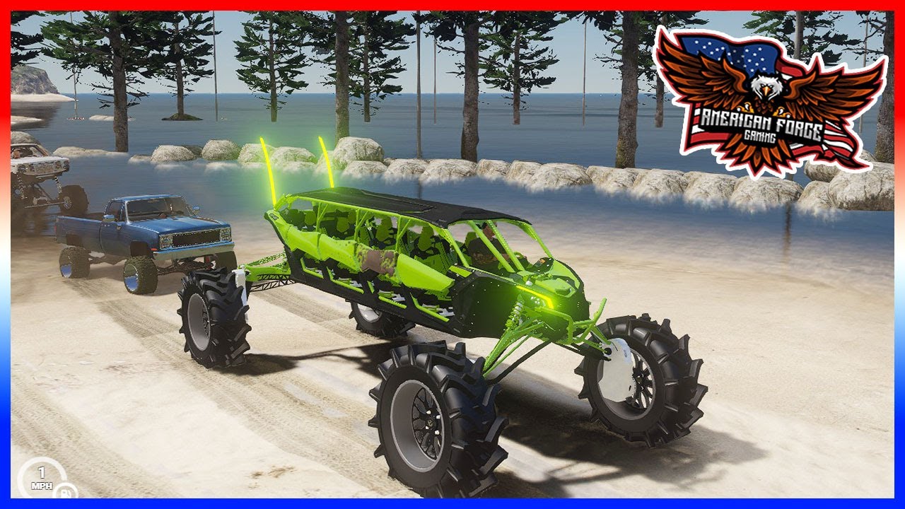 RECOVERYING A SQUARE BODY CHEVY FROM THE SWAMP WITH 8 DOOR CANAM! - GTA5 RP  - AFG