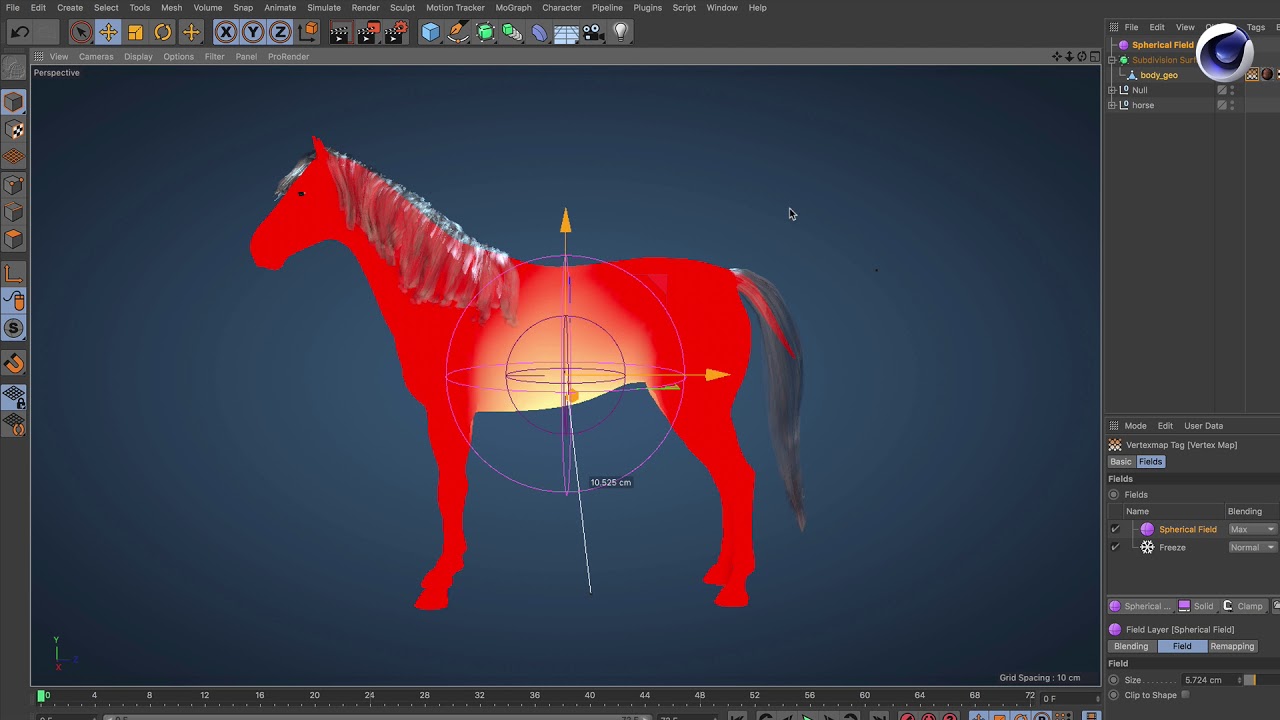 Совет 219: Как управлять картами вершин с помощью полей в Cinema 4D