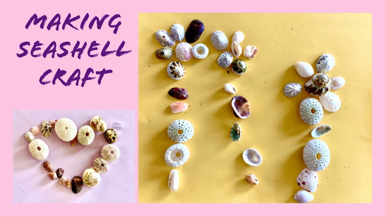 Making craft with seashells (easy craft ideas for kids)