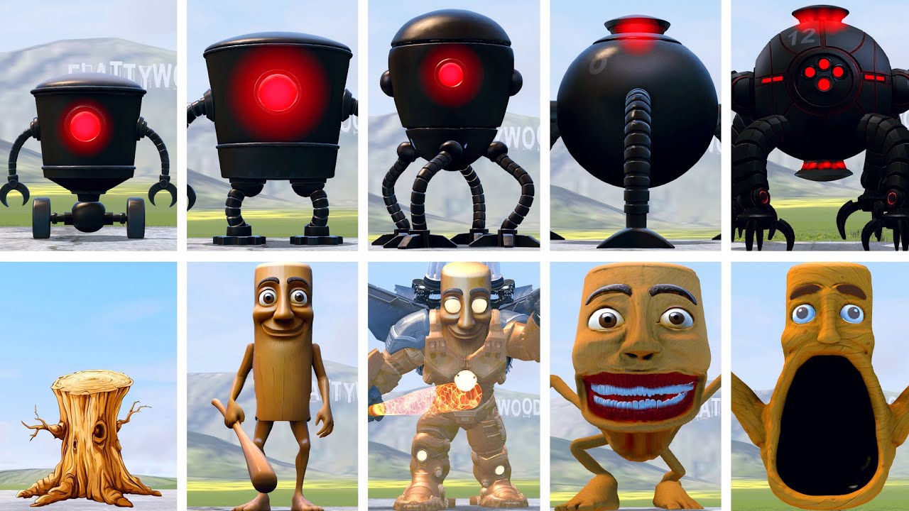 EVOLUTION OF ALL OMNIDROID V.x10 VS TUNG TUNG SAHUR ITALIAN AI BRAINROT MEMES in Garry's Mod