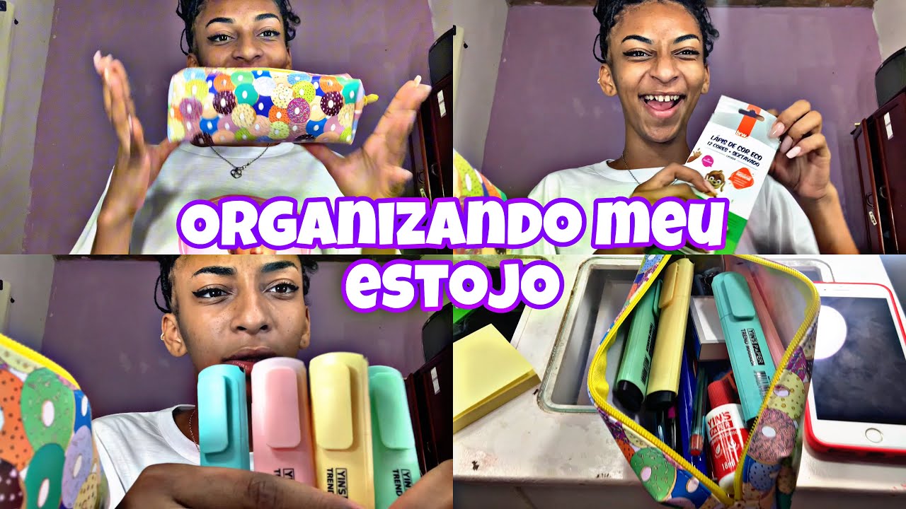 ORGANIZANDO MEU ESTOJO 2025!! Arrumando o material escolar.