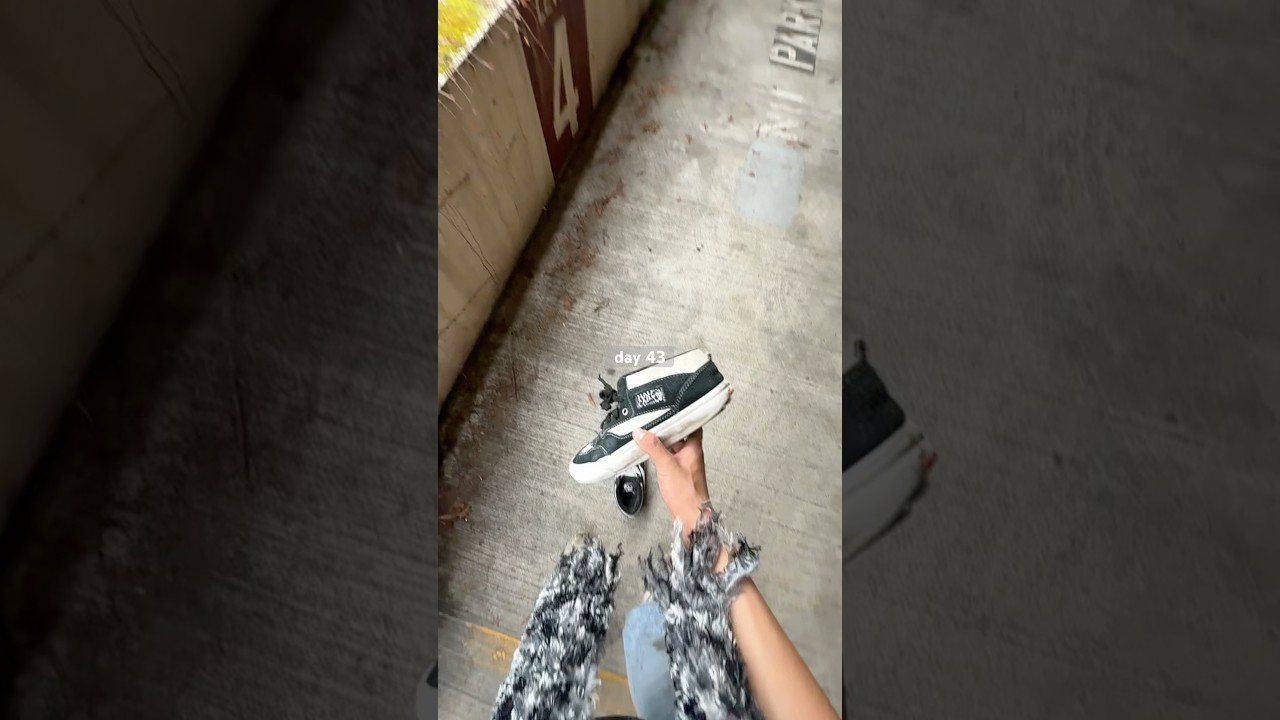 Day 43: Spamming Ollies Till Hole in Shoe #skateboard #shorts