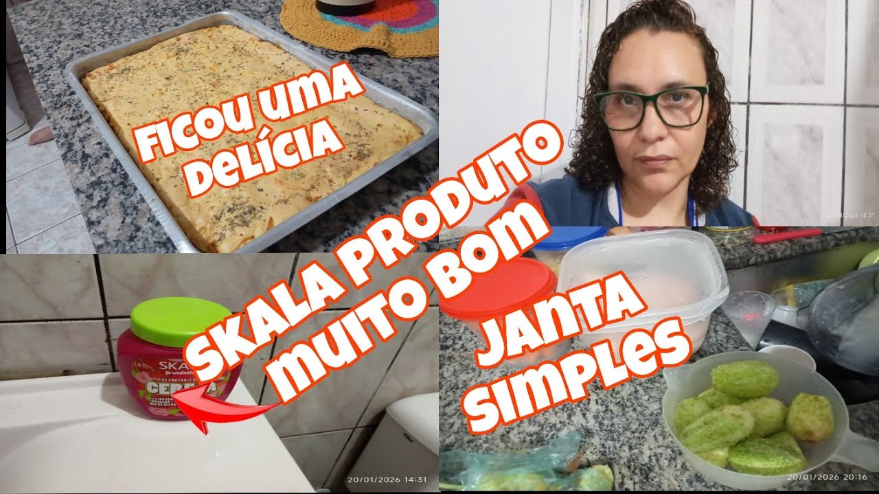 Vlog/rotina de uma dona de casa/fiz janta simples/meu produto skala/ teve torta de frango.
