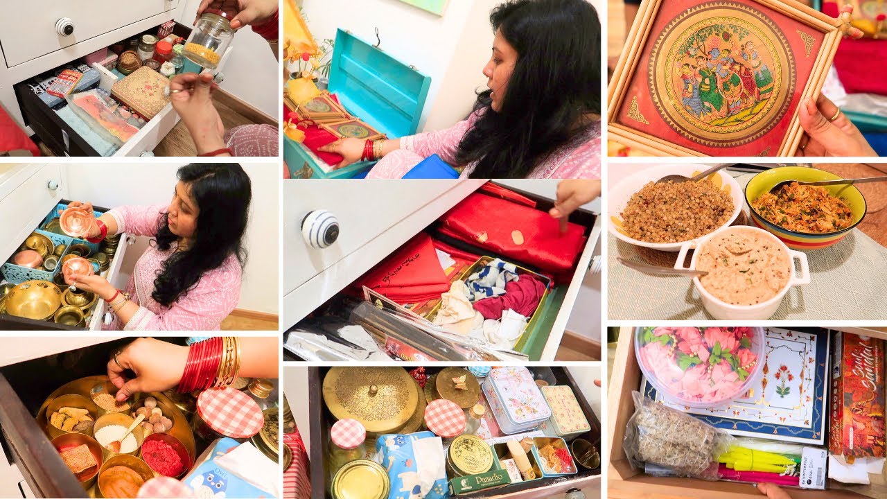 Puja Mandir Organization & Tips ❤️In Details How I Organized All Puja Essential, Vrate Recipes