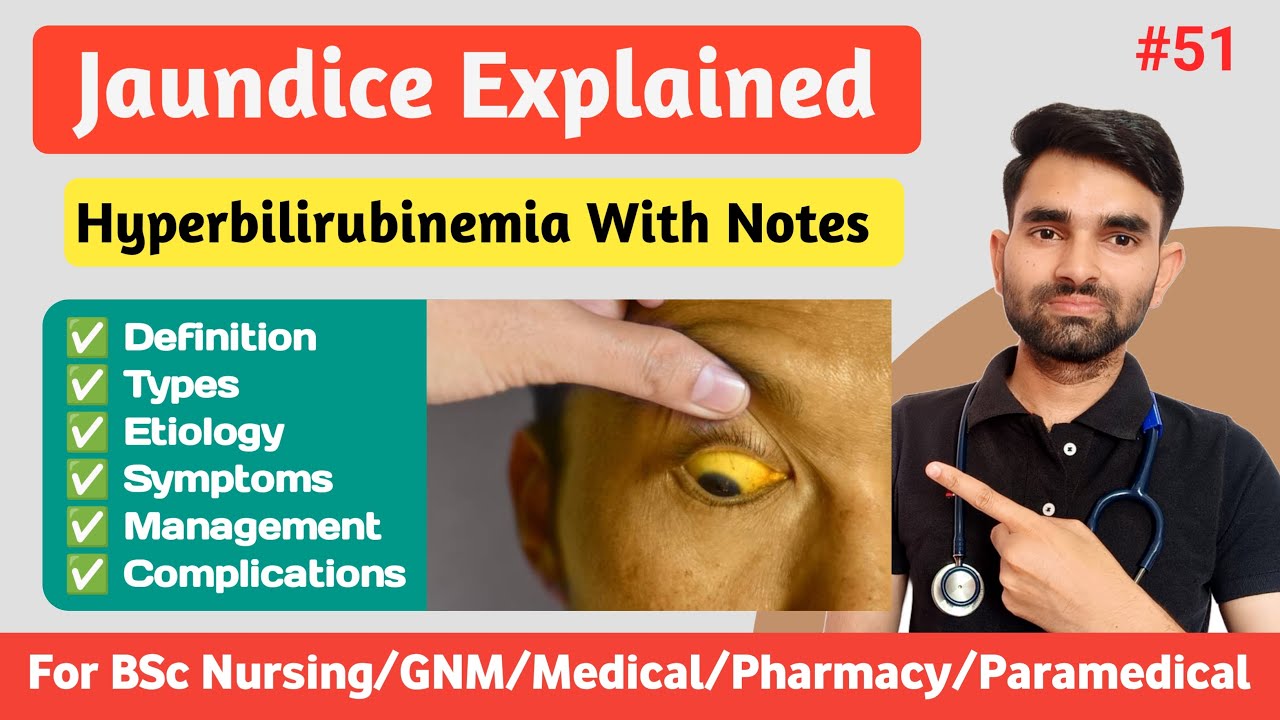 Jaundice Lecture in Hindi | Types, Causes, Symptoms And Management of Jaundice | Hyperbilirubinemia