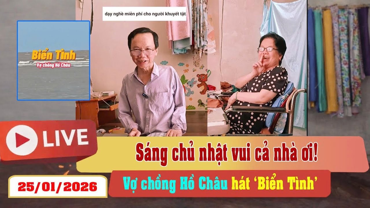 Sáng chủ nhật vui củng cả nhà và nghe vợ chồng Hồ Châu hát Biển Tình