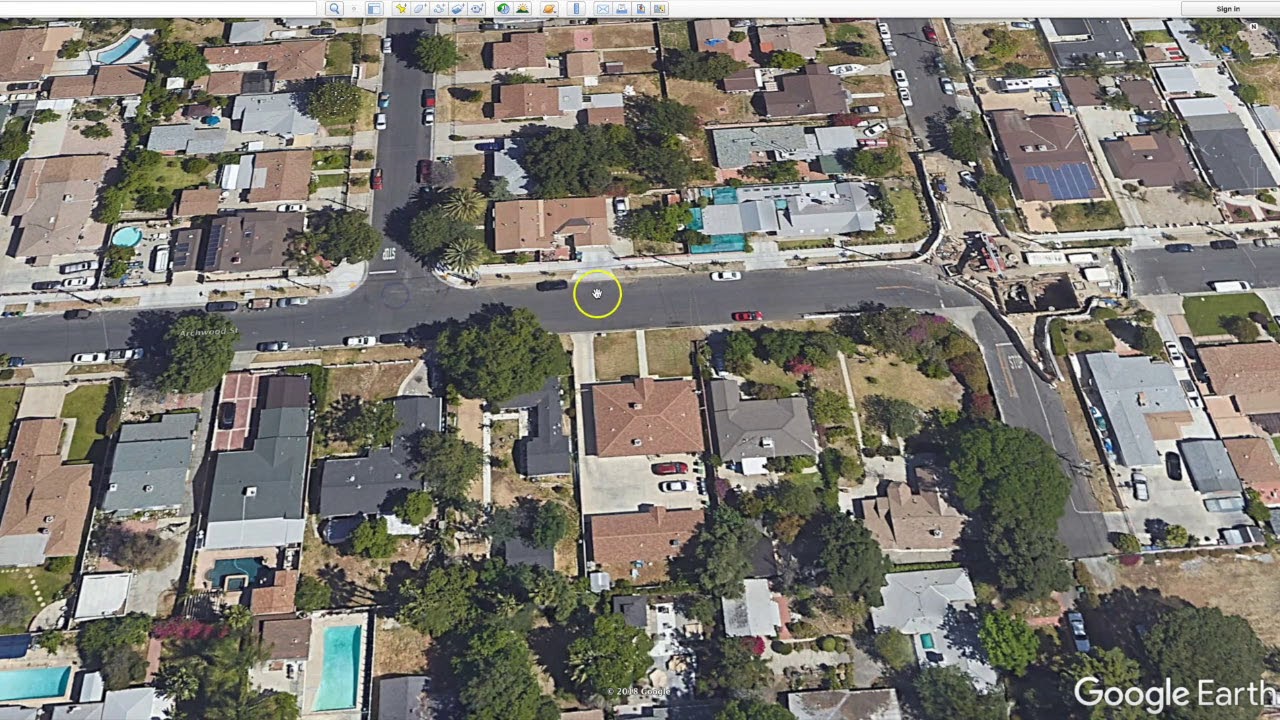 North Hollywood Shootout Locations and Route from Google Earth with some video.