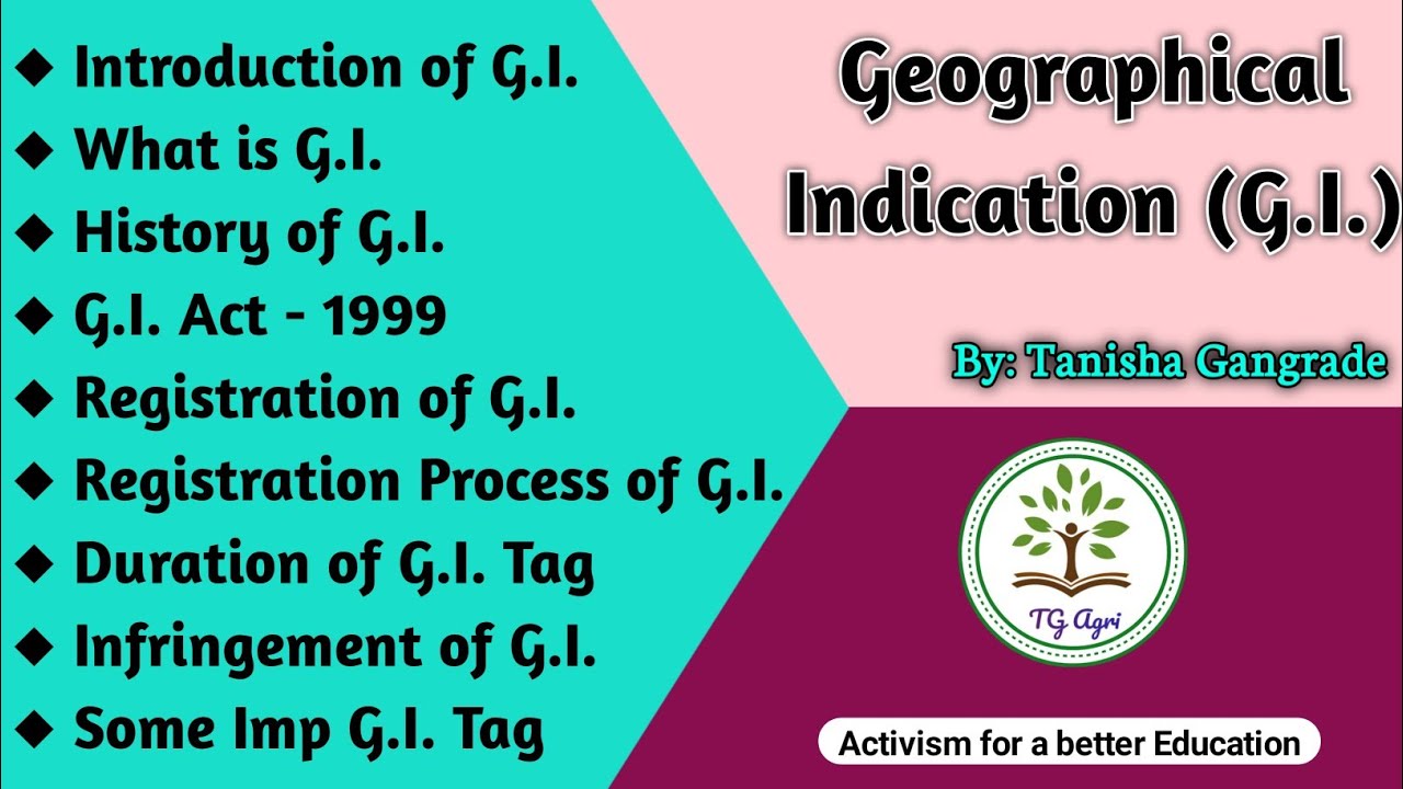 Geographical Indication | GI Tag | Geographical Indication Tag | by Tanisha Gangrade
