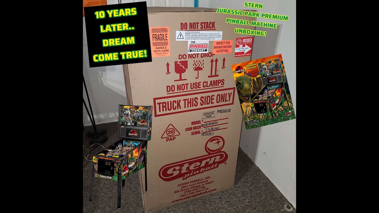 Stern Jurassic Park Premium Pinball Unboxing
