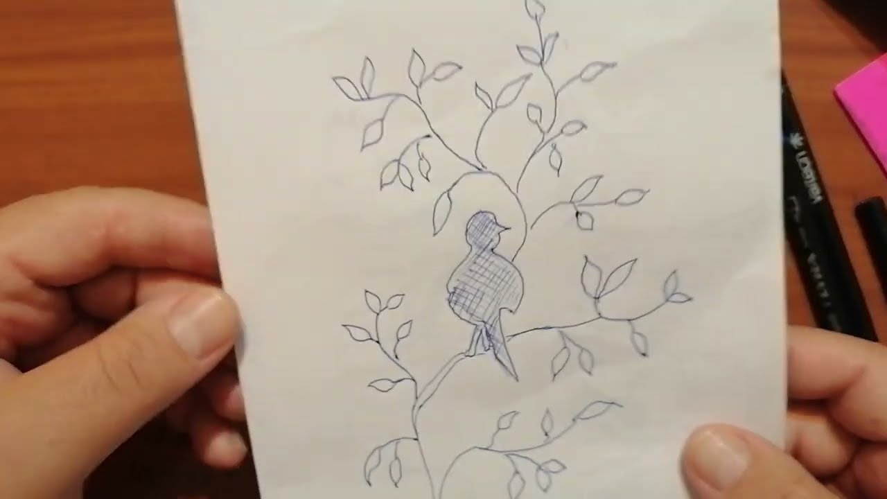 🎨 Doodle Art – Little Bird 🐦✨