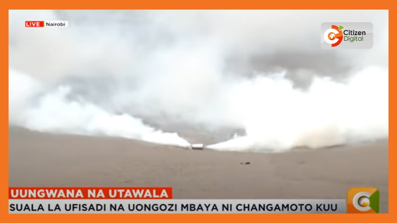 Police lob teargas at protesters in Nairobi CBD