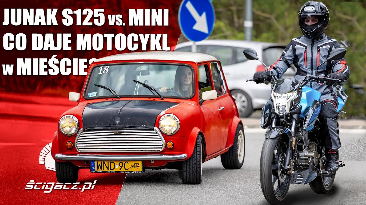 Junak S125 kontra Mini. Co daje motocykl w mieście? Korki, karetki, koszty omijamy koszmary Warszawy