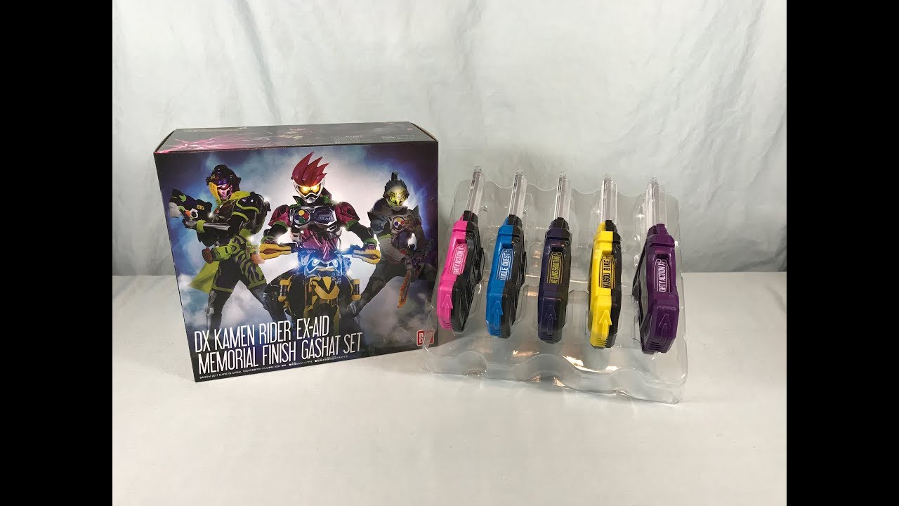 Kamen Rider Ex-Aid DX Memorial Finish Gashat Set Review