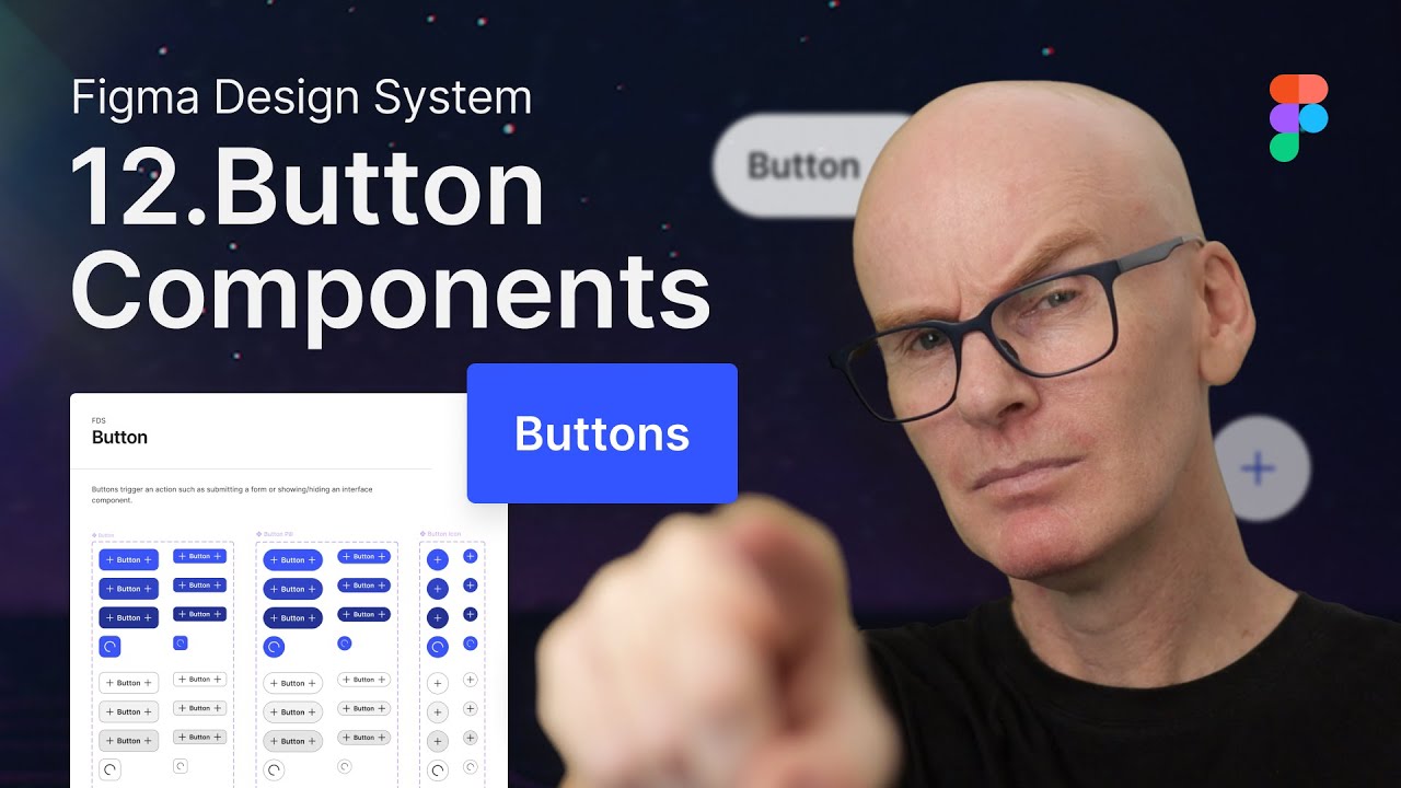 Figma Design System: 12 Button Components