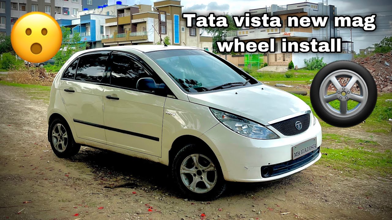 Vista mein new mag wheel install kiya 😮 || khatarnak look guys || Tata vista modified || #youtube