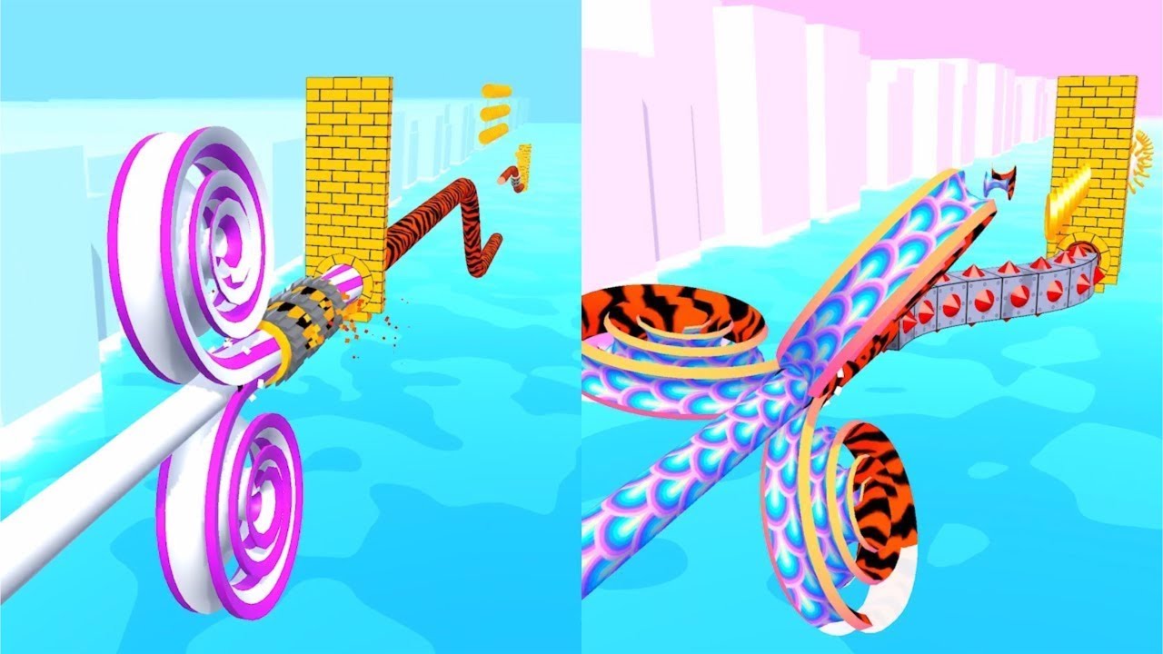 Spiral Rider! Very Satisfying And Relaxing ASMR Slicing Game