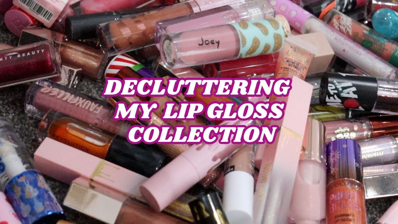 DECLUTTERING MY EXCESSIVE LIP GLOSS COLLECTION | makeupwithalixkate