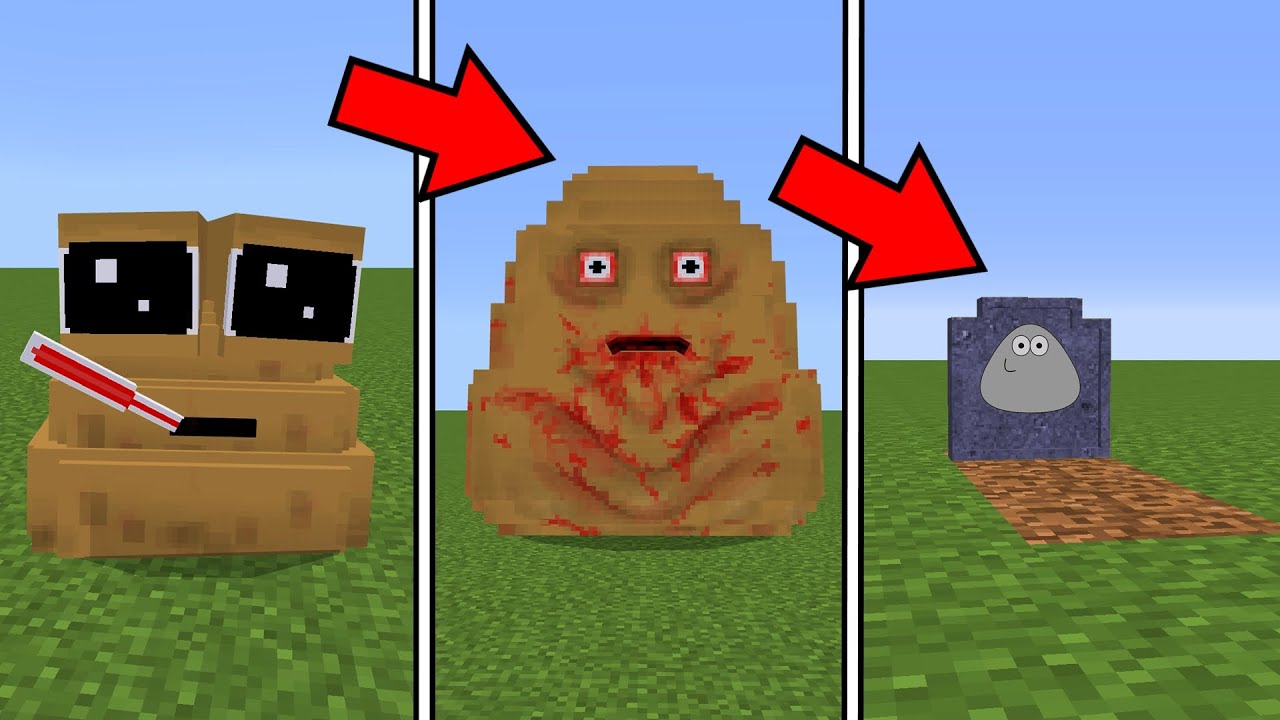 POU COMEU A VILA? CICLO DE VIDA DO POU NO MINECRAFT!! (ASSUSTADOR)