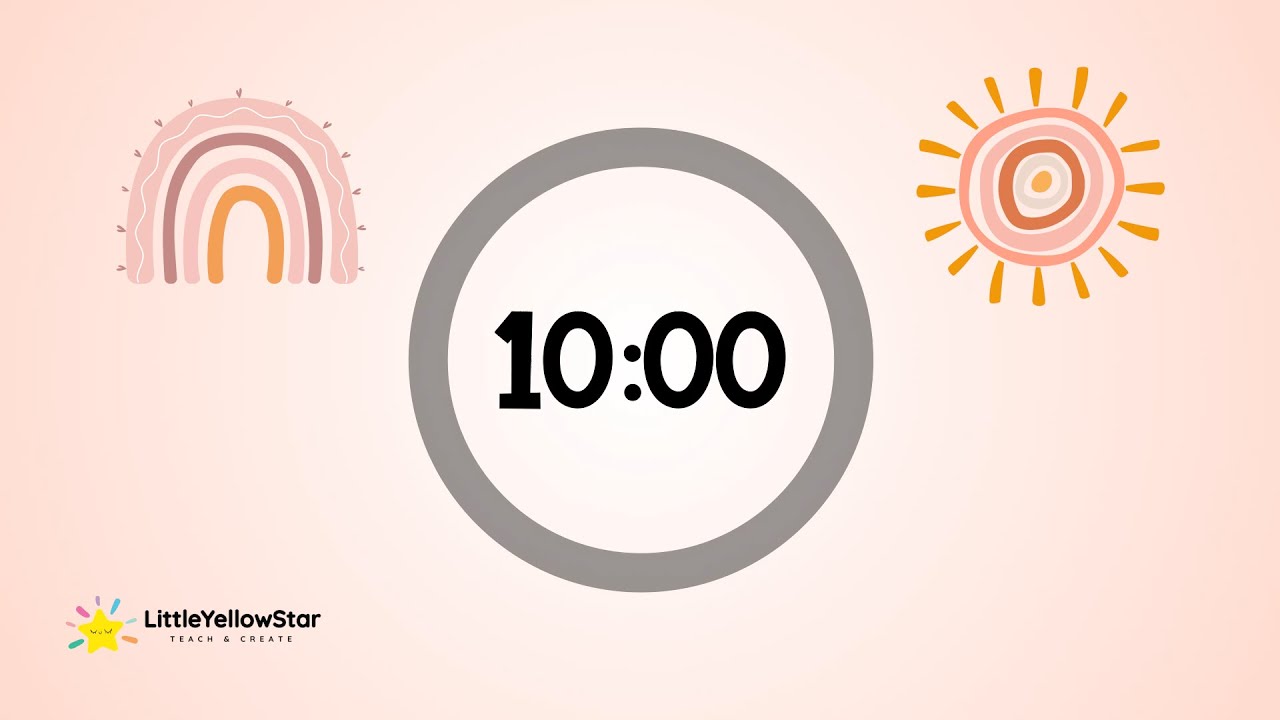 Boho Timer For Kids - 10 Minutes Countdown Timer For Kids With Lofi Music | Lofi Classroom Timer