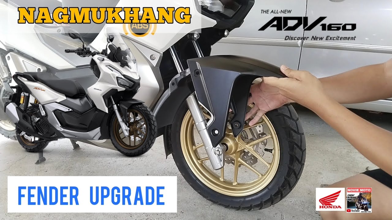 Adv 150 upgrade to 160 look, change front fender, simple DIY, mas maangas pala tignan, Honda adv 150