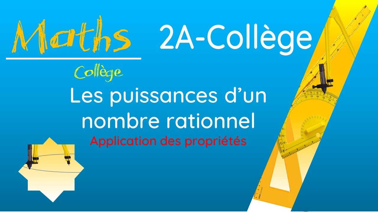 exercices , les puissances d'un nombre rationnel 2ASC